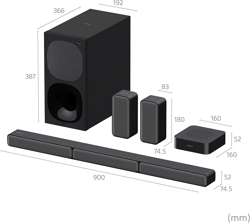 HT-S40R 5.1ch 600W Soundbar für TV mit Subwoofer und kabellosem Rear Speaker mit Bluetooth