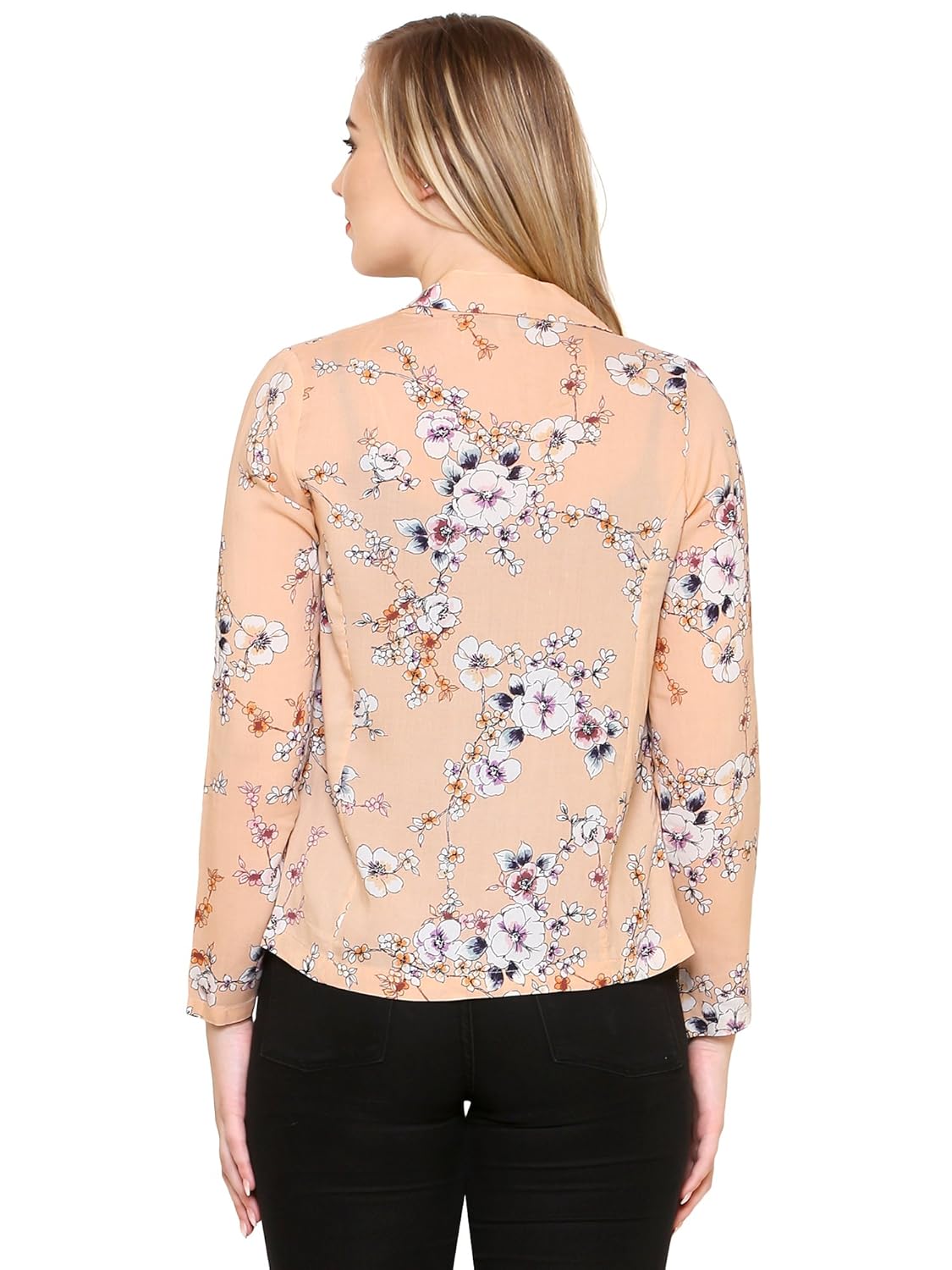 mansicollections peach color shrug for women