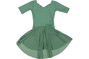 Leveret Kids Girls Skirt Leotard Long Sleeve Size Toddler-X-Large (2-14 Years) Variety of Colors