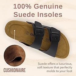 CUSHIONAIRE Lane Cork Footbed Sandals for Women