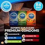 exure 84pk Ultra Thin Ribbed & Flavoured Condoms for Men view 2