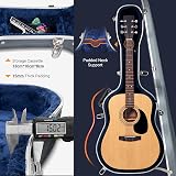 CAHAYA 41 Inch Acoustic Guitar Case ABS Waterproof Hard Case Navy view 5