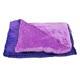 Harkla Kids Weighted Blanket - 7lb Cooling Weighted Blanket for Kids - Washable Minky Cover with Glass Beads - Rayon Made from Bamboo - Designed for Sensory Support (40-70lb) - Lavender