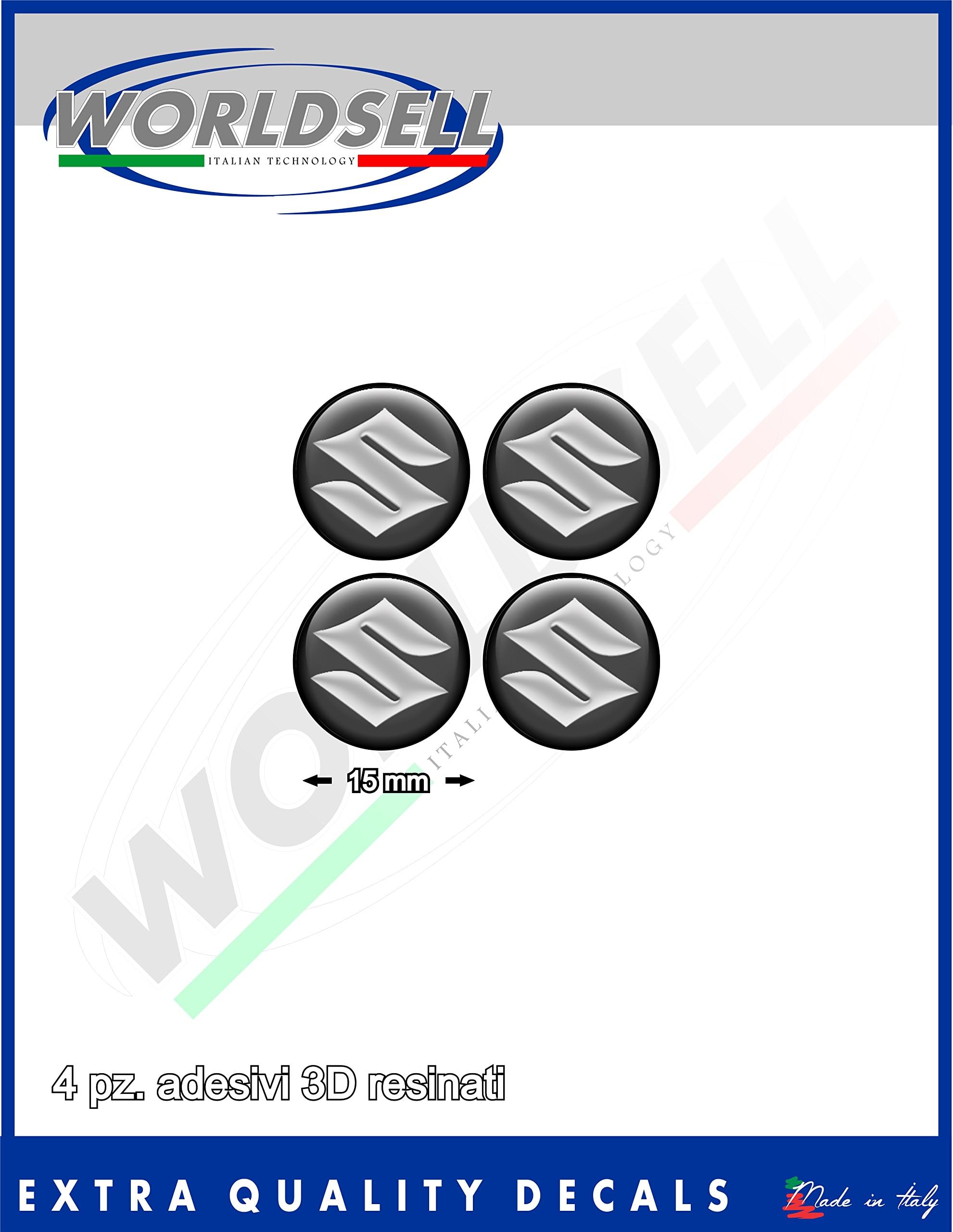 Adhesive resin 3D effect to key kit 4 pcs of 1.5 cm '' SUZUKI SWIFT VITARA JIMNY GSXR GSR BANDIT''