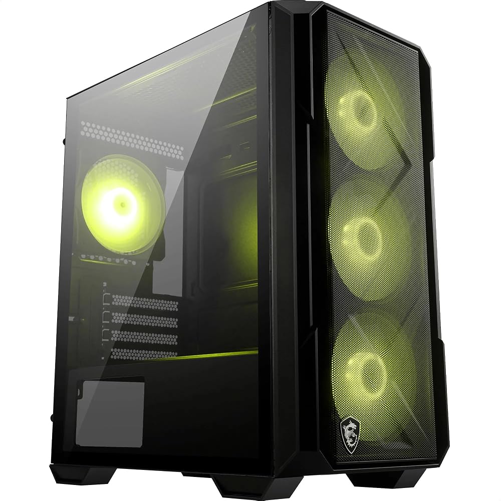 MSI MAG FORGE M120R AIRFLOW Computer Case Black 4 ARGB 120mm Fans