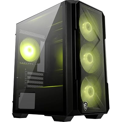 MSI MAG FORGE M120R AIRFLOW Computer Case Black 4 ARGB 120mm Fans