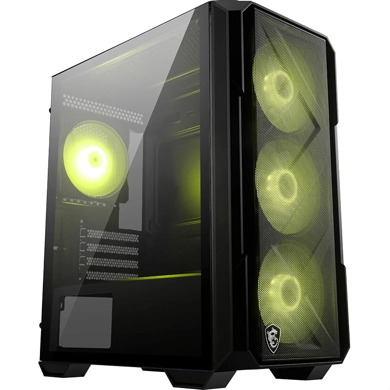 MSI MAG FORGE M120R AIRFLOW Computer Case Black 4 ARGB 120mm Fans