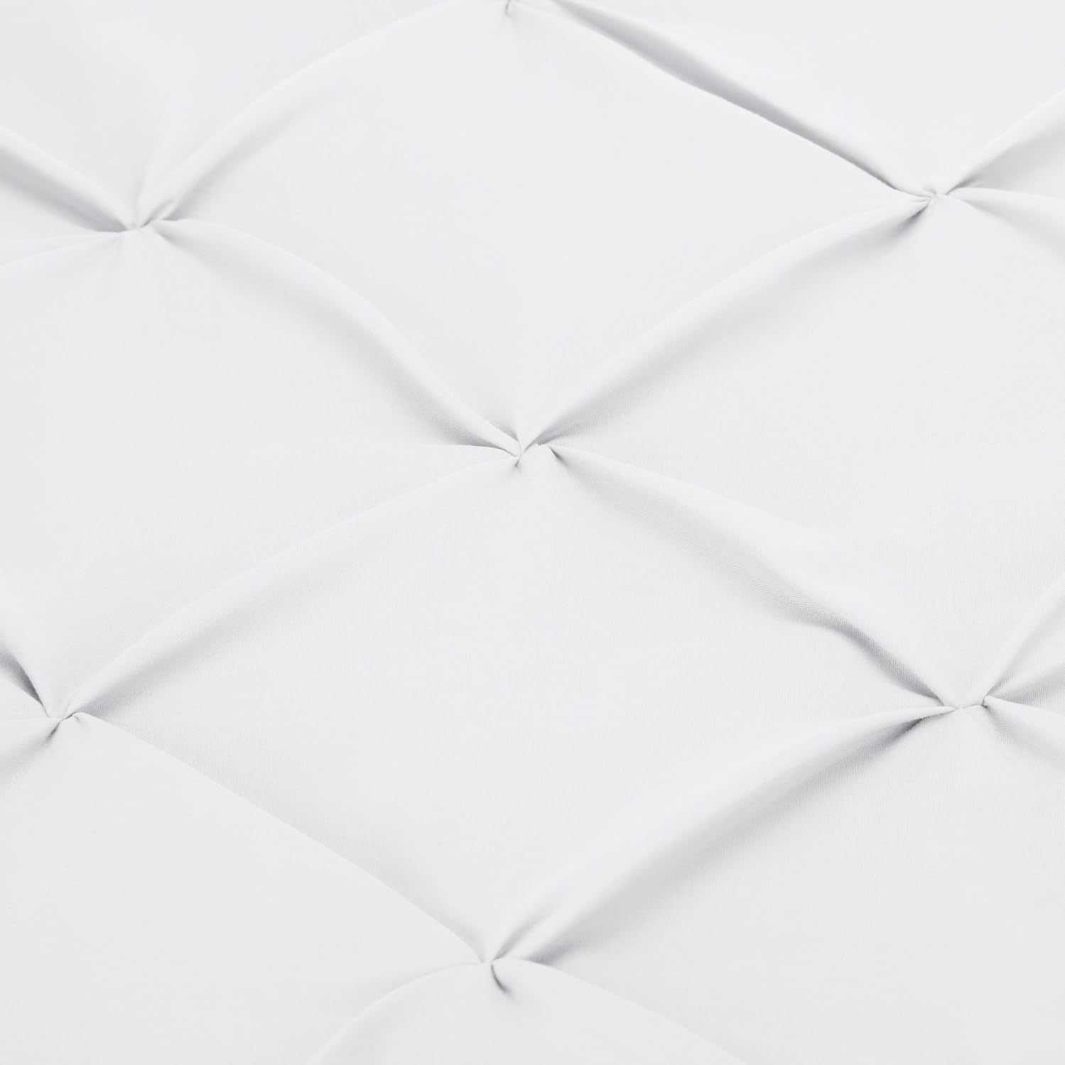 Basics Pinch Pleat Comforter Bedding Set, Full / Queen, Bright White: Home & Kitchen