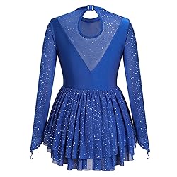 AFAVOM Sequin Figure Skating Dress for Women Girls