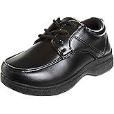 French Toast Boys Shoes - Kids Oxford School Uniform Loafer Church Dress Shoes Slip-On Faux-Leather (Toddler-Big Kid) (Black)