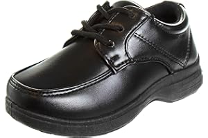 French Toast Boys Shoes - Kids Oxford School Uniform Loafer Church Dress Shoes Slip-On Faux-Leather (Toddler-Big Kid) (Black)