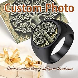 FindChic Customized Signet Photo Rings