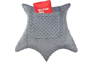 HEAL N HOPE Heart Surgery Pillow Shock Absorbing for Open Heart Surgery After Bypass Coughing with 2 Pockets - Recovery Gifts with Hands Placement Pouch, Minky Dot Dark Gray