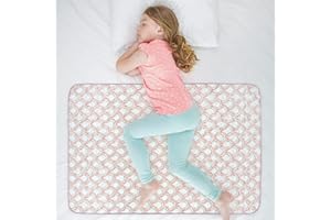 WOVENX Organic Incontinence Pads for Kids & Toddlers - 5 Layer Waterproof Protectors for Overnight Bed Wetting - Reusable & W