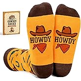 VICRAZY Cowboys Gifts For Men - Funny Socks For Country Men, Texas Themed Christmas Gifts, Stocking Stuffers men Will Love, Western Gift With Horse Themes, Ideal For Fans Of Cowboys And Texas