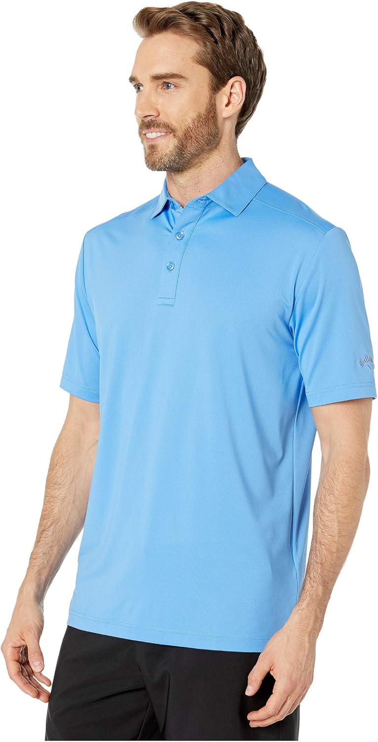 Callaway Men's Cooling Solid Micro Hex Polo: Clothing
