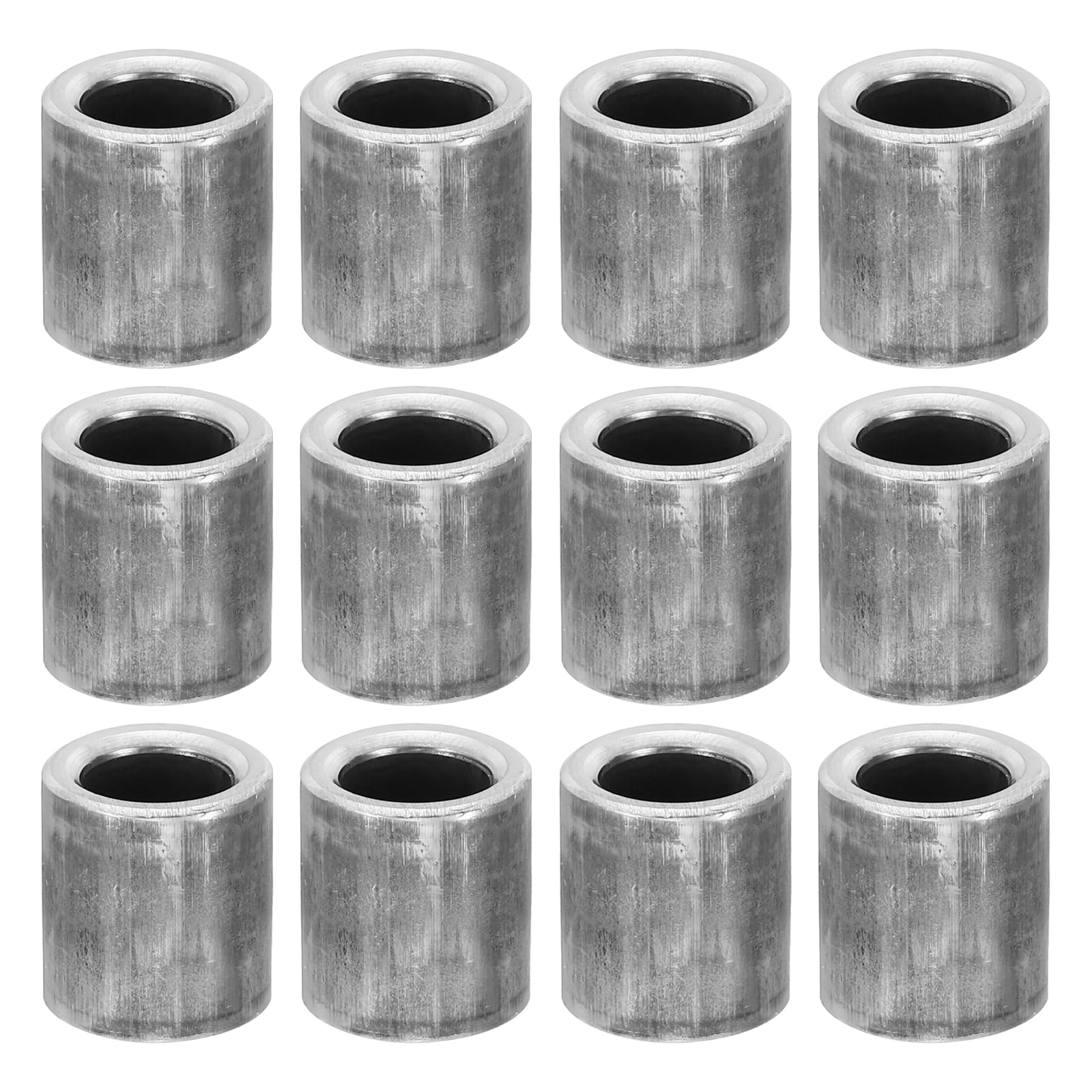 PATIKIL M10 Steel Spacers, 12 Pcs Metal Spacers Steel 10.2mm ID x 16mm OD x 16mm L Carbon Steel Spacer Screw Standoff Round for 2/5in or M10 Screw Bolts