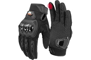 KEMIMOTO Motorcycle Gloves for Men/Women, Touchscreen Dirt Bike Gloves with Shell, Anti-Slip for Motorbike, Riding, Racing, Cycling, Dirt Bike, ATV, UTV, Motocross, BMX, Hiking