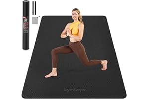 GYMCOPE Extra Large Yoga Mat – 72"x48" or 78"x57", 1/4"–1/2" Thick Mat for Women & Men, TPE Non-Slip Pilates Mat for Home Gym, Yoga, Stretching, Meditation