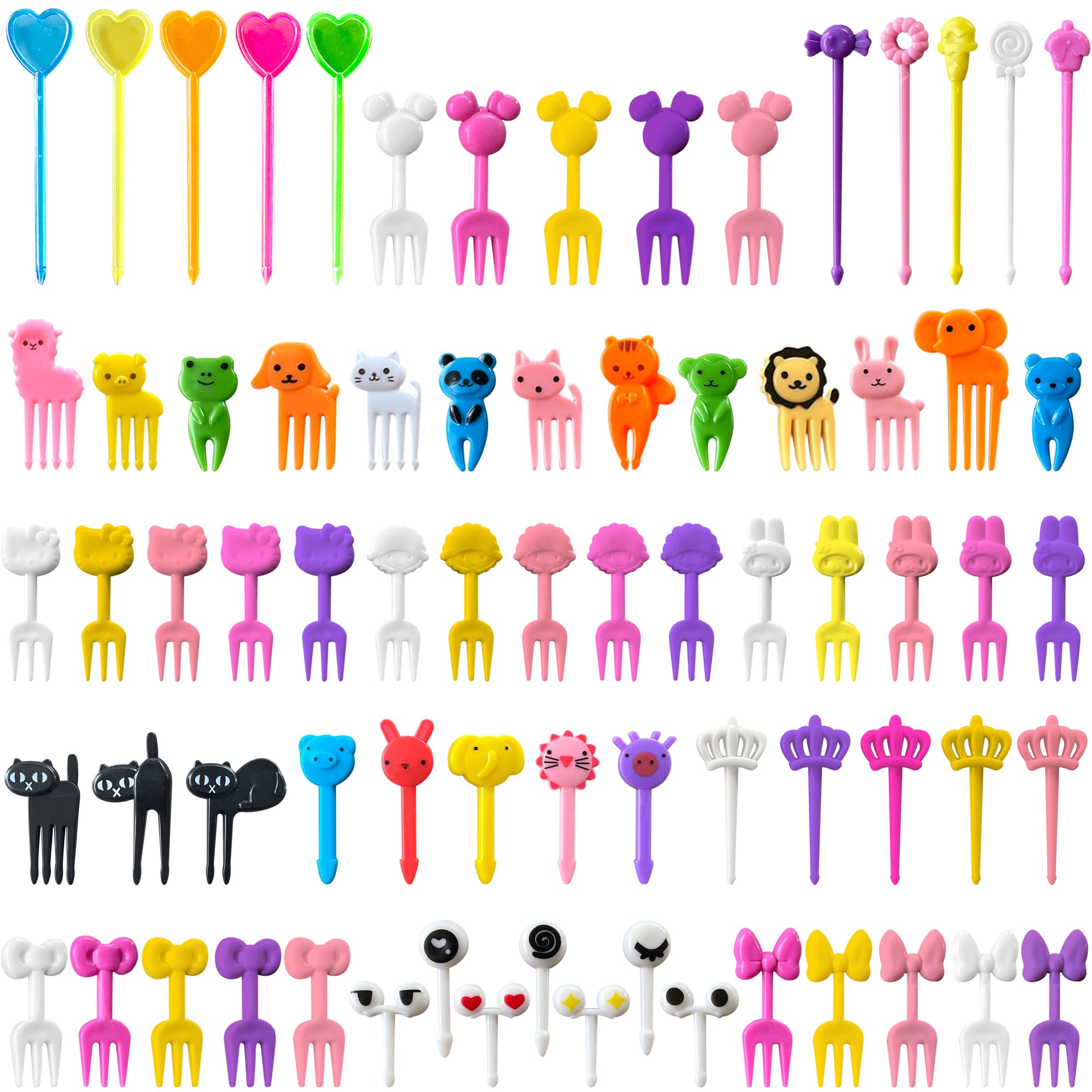 Photo 1 of GET FRESH Animal Food Picks for Kids - 120 pcs Set Animal Bento Deco Set for Kids Lunch Box Decoration - Mini Bento Deco Children Toddler Toothpicks - Reusable Baby Shower Tothpicks Kids