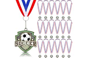 Trnayi 10/20 /30/40 Pcs Award Medals Bulk Sports Medals with Neck Ribbons 2.4 Inch Winner Award Trophy Prize Gift for Sports Themed Party Favors Tournaments School Match