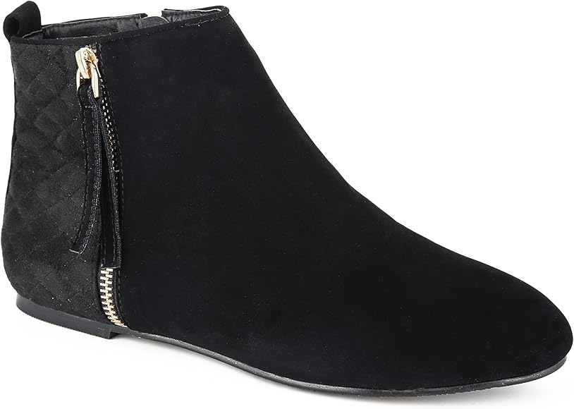 black suede flat ankle boots uk