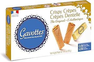 Gavottes Gourmet French Lace Crispy Crepes - Individually Wrapped | Ready-to-eat Crispy Crepes | Gavottes Crispy Crepes From France | The Original Crepes Dentelle (24 Crepes/4.41oz)