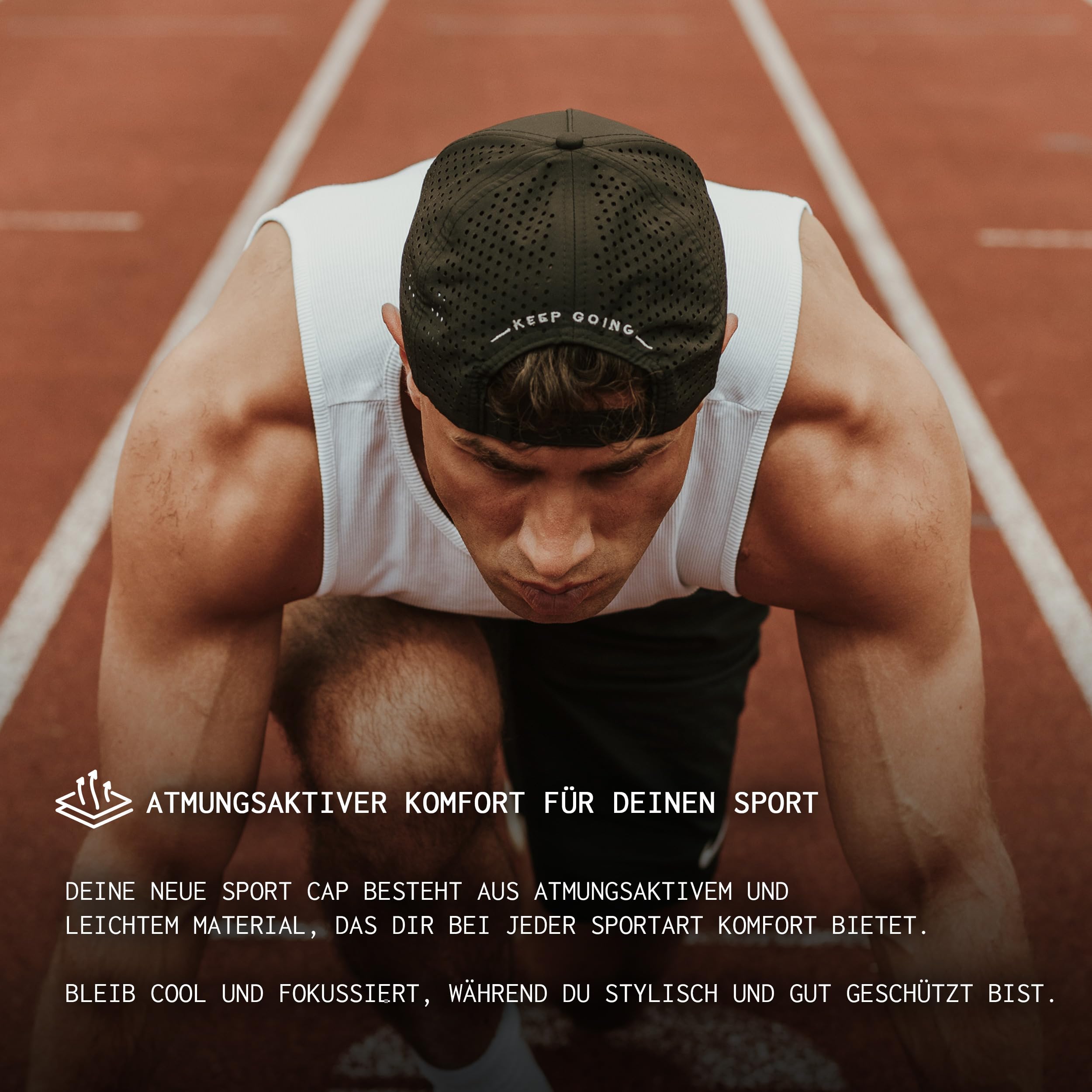 Blackskies® Pro Flow Sport Performance Cap | Wasserabweisende Unisex Premium Baseball Kappe | Laufen Padel Gym Joggen Surfen Strand Tennis Herren Damen Trucker - Basecap Männer Schwarz 3