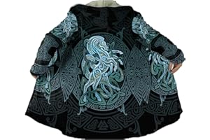 Byadbiny Viking Warriors God Odin Fenrir Tattoo Hooded Cloak 3D All Over Printed Cloak With Hood Harajuku Jacket Cosplay