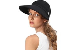 RULALA FANCY Sun Hats for Womens Wide Brim Visor UV Protection Dual Purpose Hat for Beach Summer Packable Cap