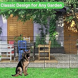 5 Panels with Lock No Dig Garden Fence for Yard