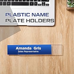 Wonderjune 25 Pack Plastic Cubicle Name Plate