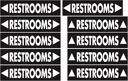 Amazon Co Jp Iconikal トイレ用矢印 方向標識 12 X 3インチ 10個パック 文房具 オフィス用品