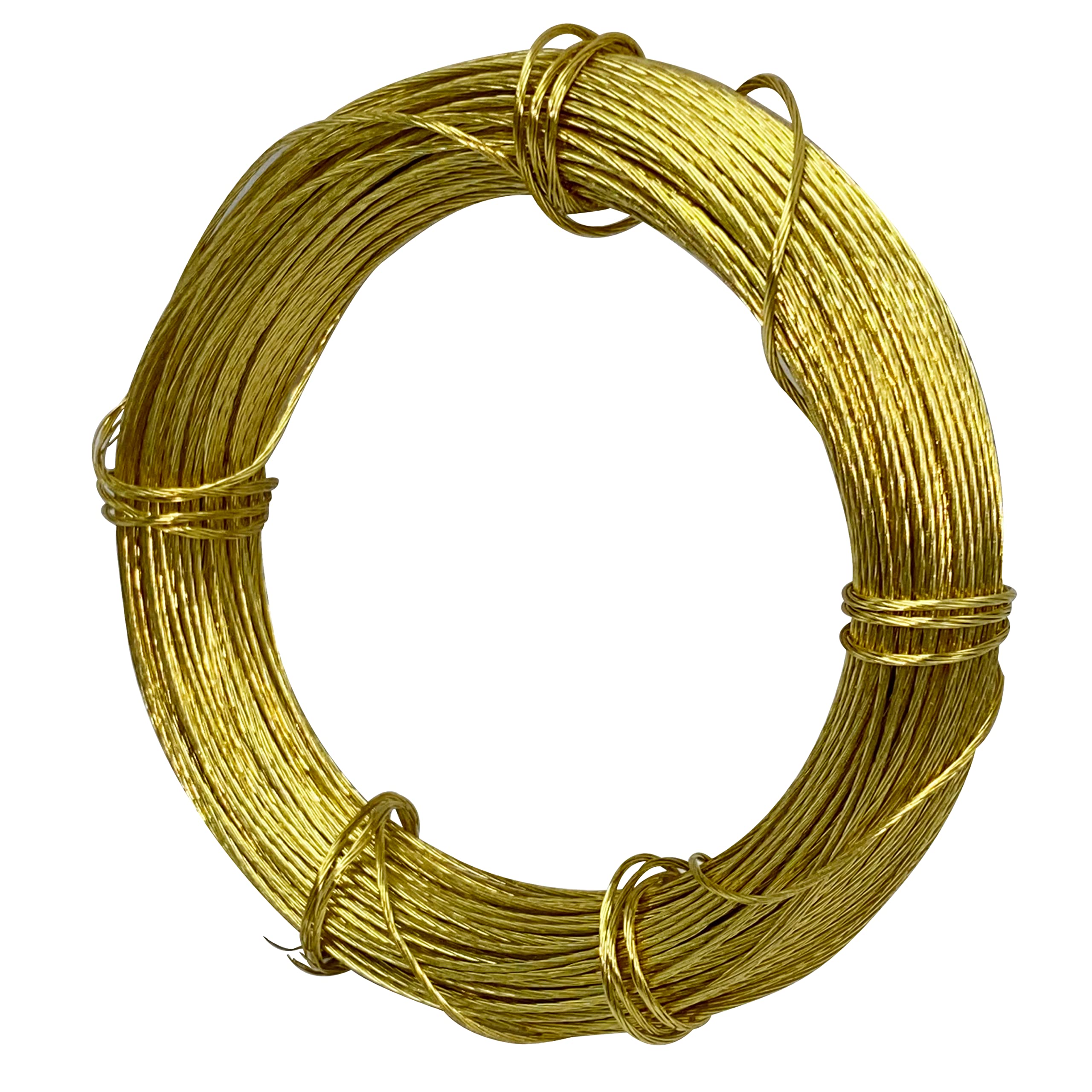 Photo 1 of ECKJ Picture Hanging Brass Wire Bare Copper Wire 100-feet 7 Strands of Solid Copper Wire Braided Gold 30.5m