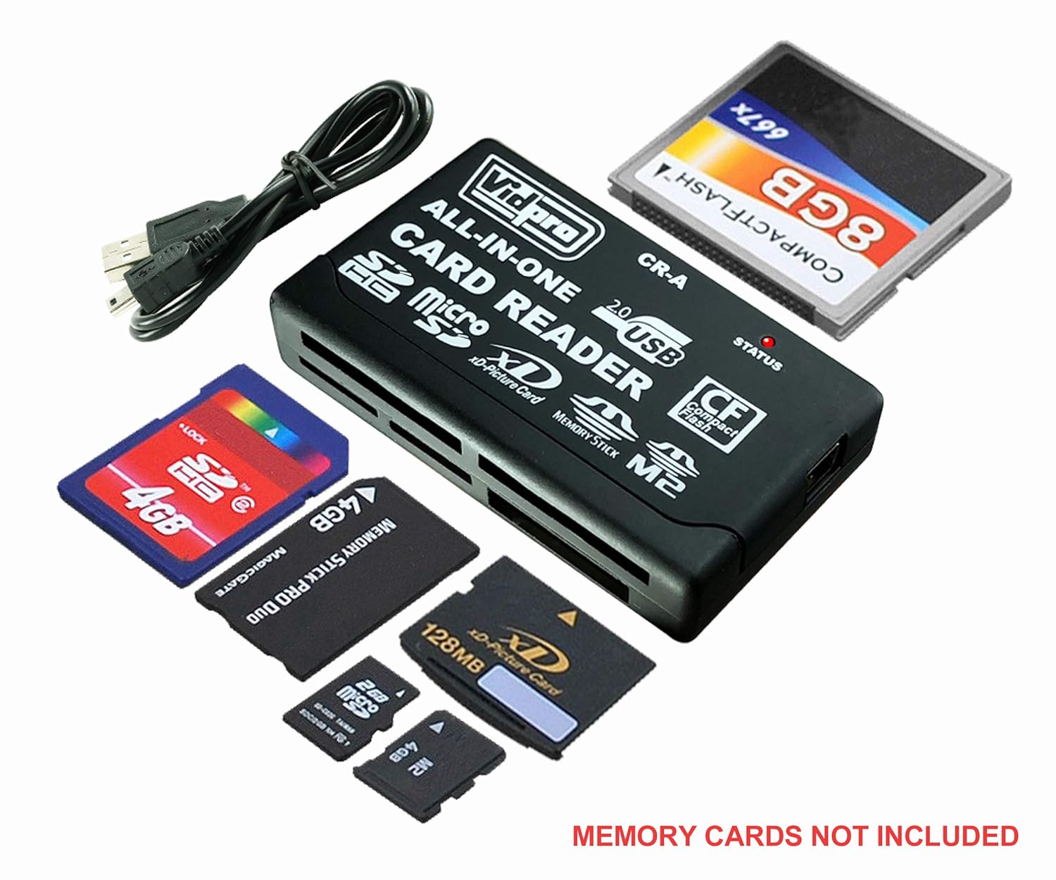 Micro SD CF MS//Pro /& Duo Cards XD Acuvar High Speed Allin1 Memory