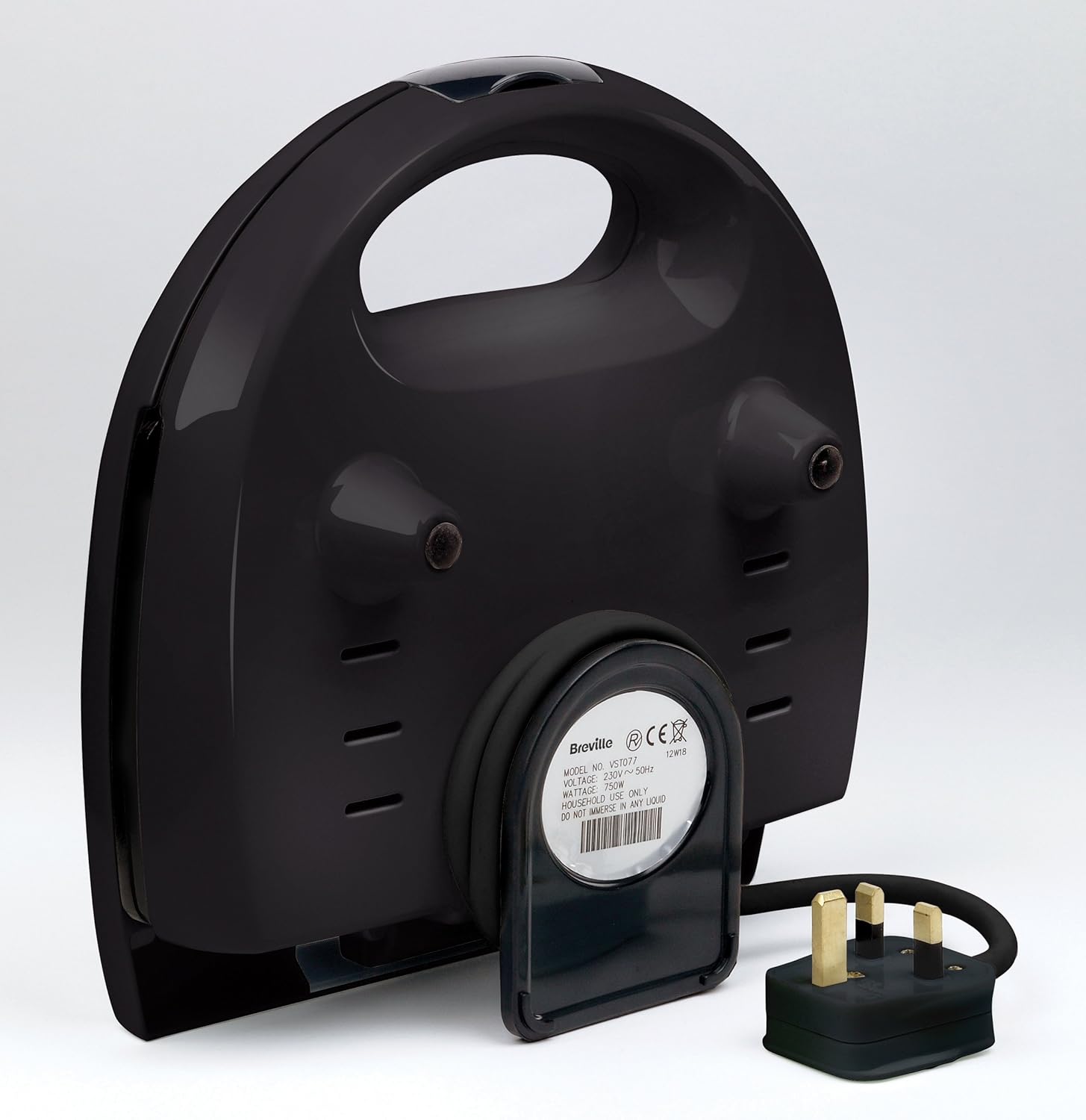 Breville Sandwich Toaster and Toastie Maker, 2Slice NonStick, Black