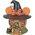Department 56 Disney Village Halloween Minnie Mouse Pumpkintown House Lit Building, 7.76 Inch, Multicolor