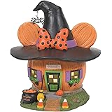 Department 56 Disney Village Halloween Minnie Mouse Pumpkintown House Lit Building, 7.76 Inch, Multicolor