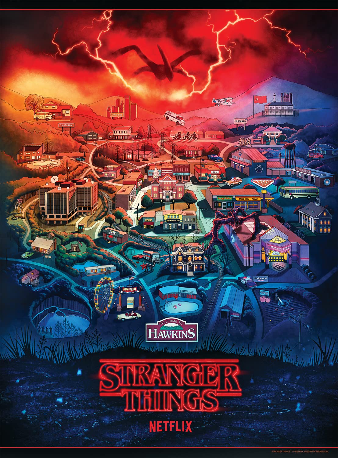 Buffalo Games - Stranger Things - Hawkins - 1000 Piece Jigsaw Puzzle