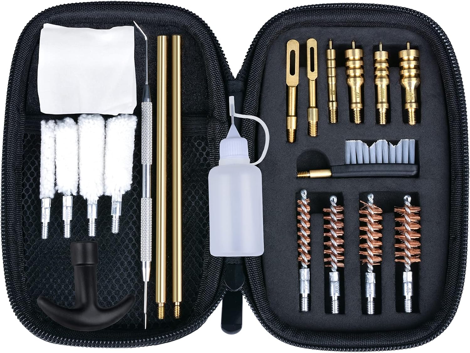 WEREWOLVES Universal Handgun Cleaning Kit for .22 .357/.38/9mm .40 .45 Caliber Pistol with Cotton mop, Bronze Bore Brush, Brass Jag, Brass Slotted Tips, Nylon Brushes : Sports & Outdoors
