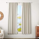 AmazonBasics 5/8-Inch Curtain Rod with Knob Finials - 48" to 88", Nickel