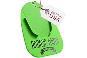 Badass Moto Gear Motorcycle Kickstand Pad - Green - American Made in USA. Durable Biker Kick Stand Coaster / Support Plate Color Choices. Rest or Park Your Bike on Hot Pavement, Grass, Soft Ground Size: 1 Piece Color: Go Fast Green, Model: , Car & Vehicle Accessories / Parts