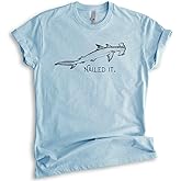 EVERTREE CLOTHING Nailed It Hammerhead Shark Shirt, Unisex Women's Men's Shirt, Funny Shark Pun T-Shirt
