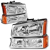 DNA MOTORING Pair Headlight Assembly Compatible