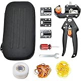 Mexyord Garden Grafting Pruning Pruner Tool Kit, Professional Scion Wood Cutting and Grafting Tool Set with 1 Grafting Tape and 2 Kinds of Rubber Bands packs