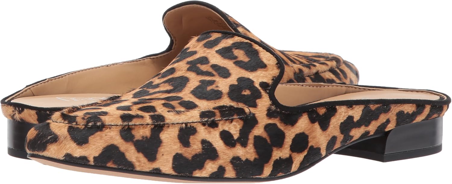 franco sarto leopard mules