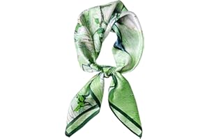 Konblimc 100% Pure Mulberry Silk Scarfs Neck Scarf for Women Medium Square Scarf Neckerchief Girl Silk Hair Scarf 27" x 27"