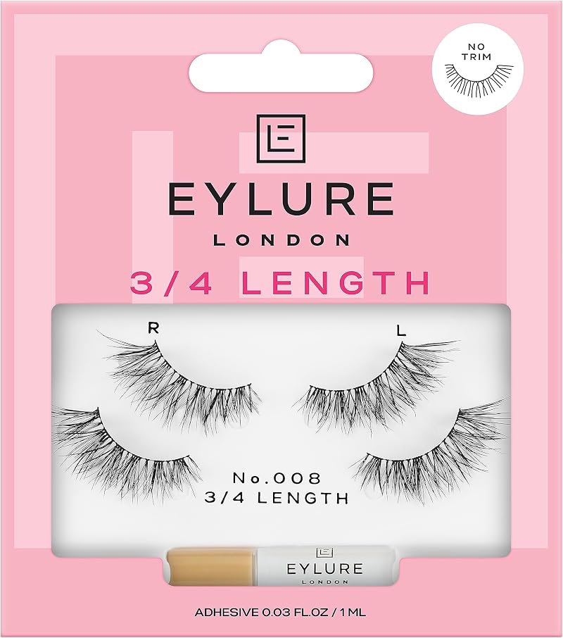 Eylure 3/4 Length No.008 Twin Lashes with Latex Free Glue
