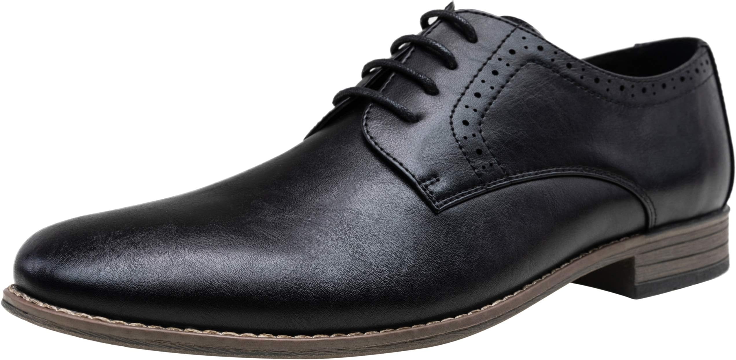 JousenMen's Oxford Plain Toe Dress Shoes Classic Formal Derby Shoes
