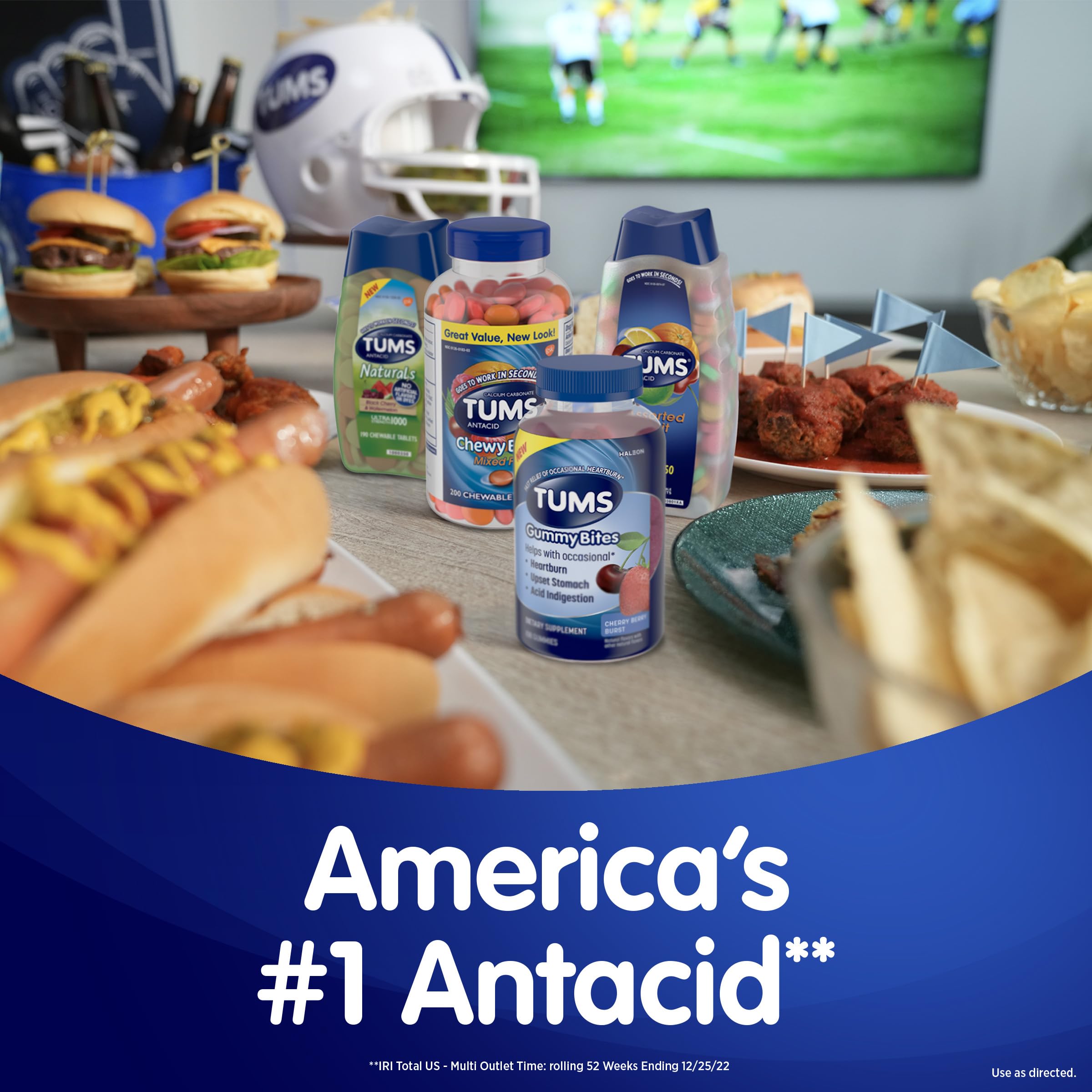 TUMS Chewable Antacid Tablets for Extra Strength Heartburn Relief, Great for a Summer BBQ - Assorted Fruit Flavors - 330 Count